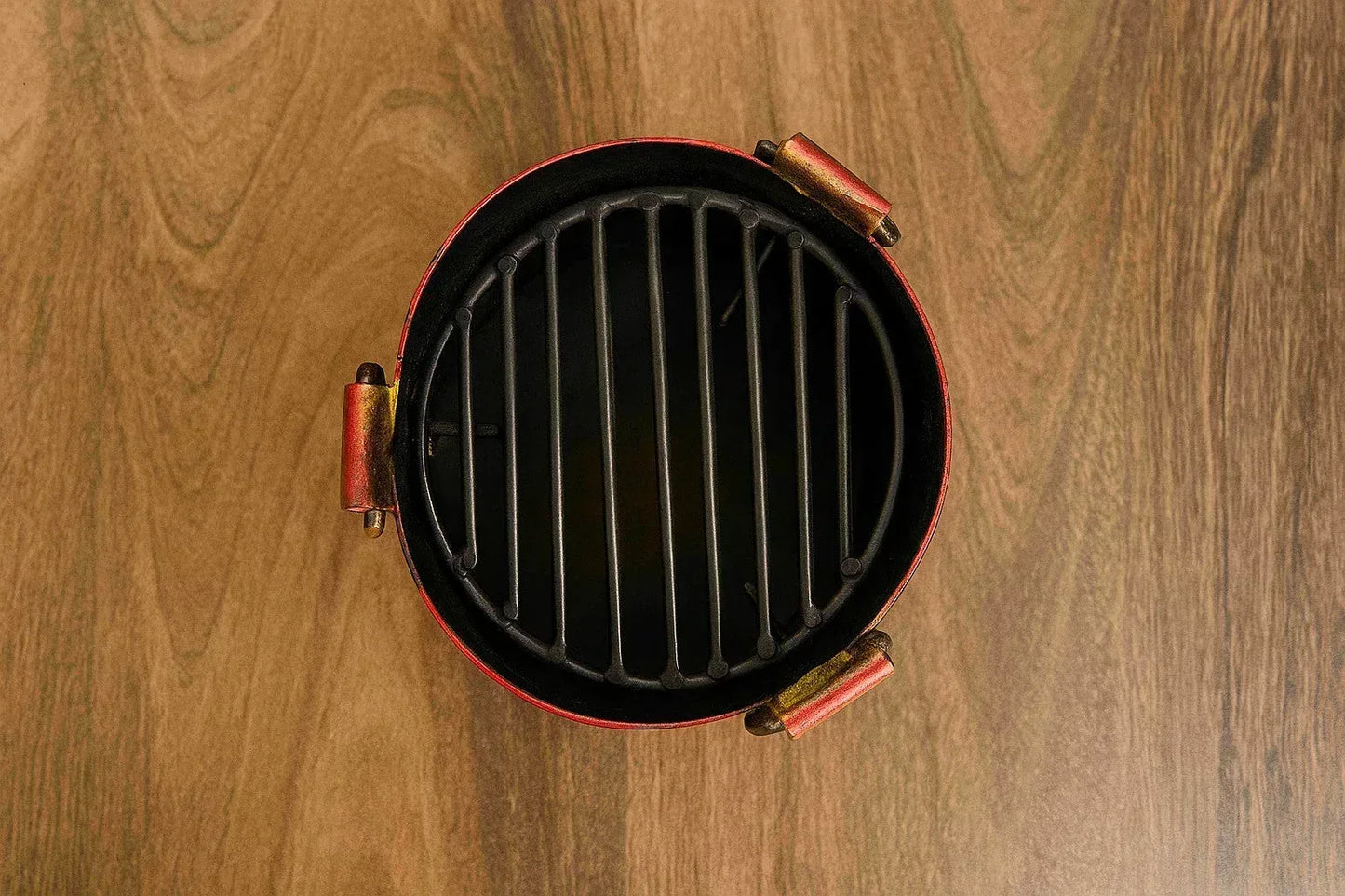 Hand-Painted Metal Sigdi - Traditional Indian Angeethi / Charcoal BBQ Grill