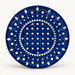 Handcrafted Royal Blue Majesty Lippan Art Wall Decor (14-Inch MDF Base) – Premium Monochrome Mud & Mirror Work Mandala