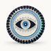 Handcrafted Evil Eye Lippan Art Wall Hanging (8-Inch MDF Base) – Traditional Mud & Mirror Work Protection Charm