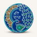 Handcrafted Shri Radha Peacock Lippan Art Wall Hanging (16-Inch MDF Base) – Premium Royal Blue Devotional Mud-Mirror Work