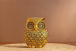 Handcrafted Brass Owl Figurine - Golden Metal Owl Statue for Home Decor - Traditional Wisdom Symbol Sculpture