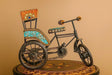 Handcrafted Metal Rickshaw Figurine – Indian Mosaic Art Decorative Showpiece | Traditional Cultural Decor