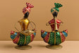 Hand-Painted Metal Musician Set - Rajasthani Folk Art Figurines (Set of 2)