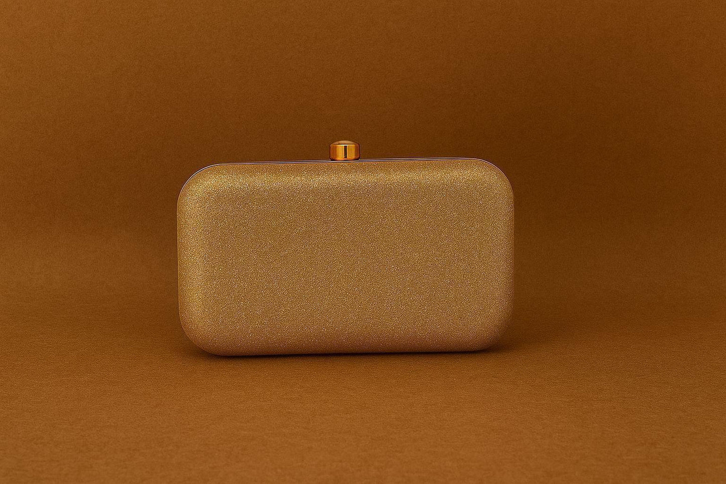 Luxury Shimmer Box Clutch - Hard Shell Evening Minaudière / Party Purse