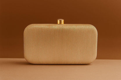 Luxury Shimmer Box Clutch - Hard Shell Evening Minaudière / Party Purse