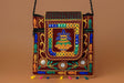 Handcrafted Maroon Mirror Work Sling Bag - Ethnic Kalash Embroidery & Beaded Strap
