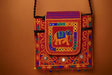 Handcrafted Red Elephant Mirror Work Sling Bag - Ethnic Embroidered Crossbody with Beaded Strap